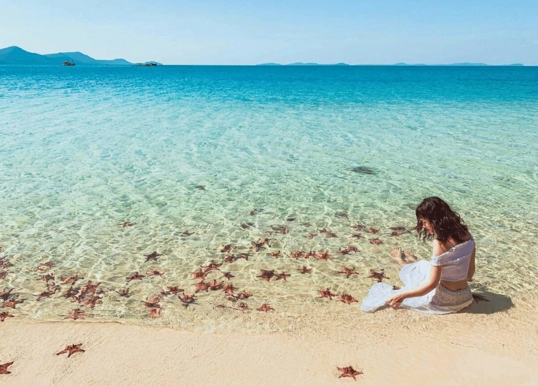 Bãi Sao Phú Quốc với cát trắng và biển xanh