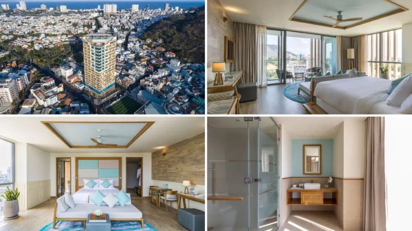 Tầm nhìn từ hồ bơi vô cực tại Fusion Suites Vũng Tàu