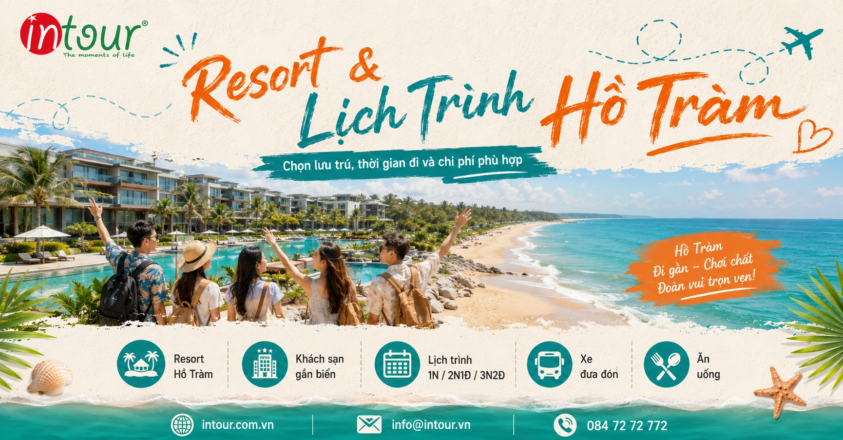 Các resort sang trọng tại Hồ Tràm với tầm nhìn biển đẹp.