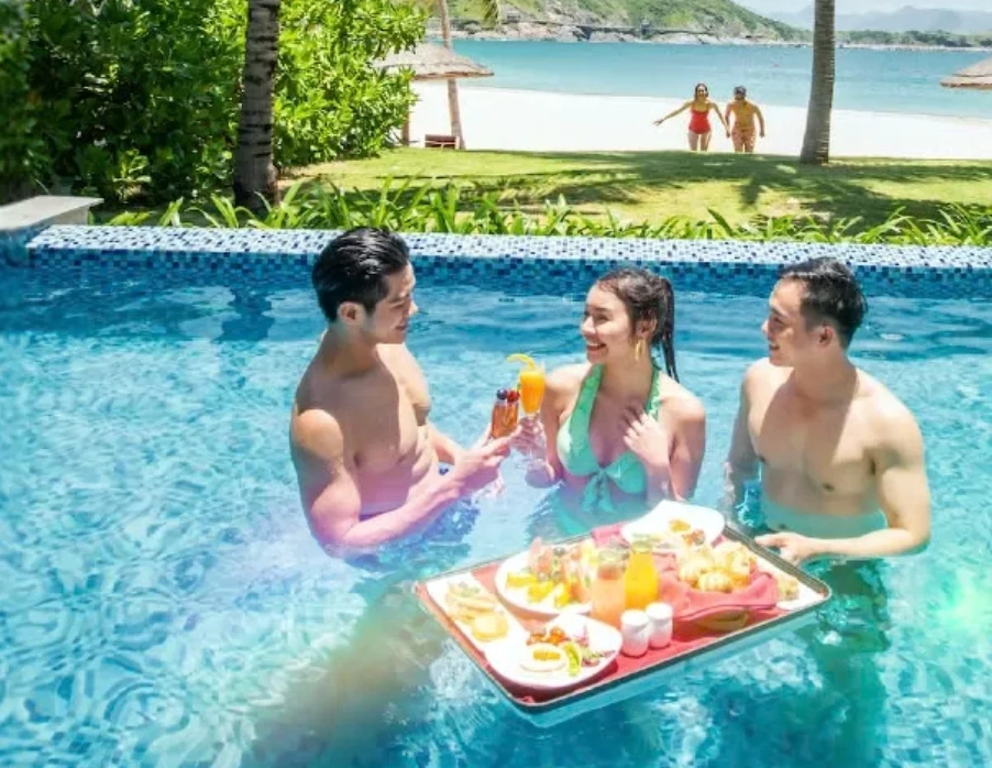 Cảnh quan bên ngoài một khách sạn ở Tây Ninh