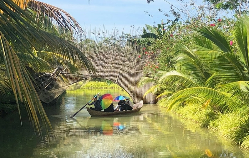 Cảnh quan sông nước tại Khu Du Lịch Sinh Thái Mỹ Luông