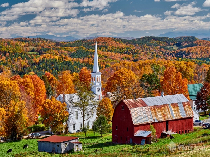 Cảnh sắc mùa thu rực rỡ ở Vermont, Hoa Kỳ
