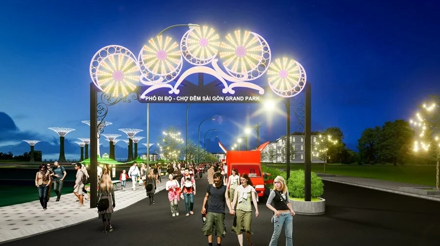 Chợ đêm Vinhomes Grand Park sôi động