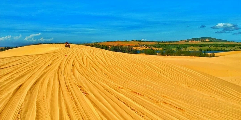 Đồi Cát Bay Mũi Né với sắc vàng rực rỡ