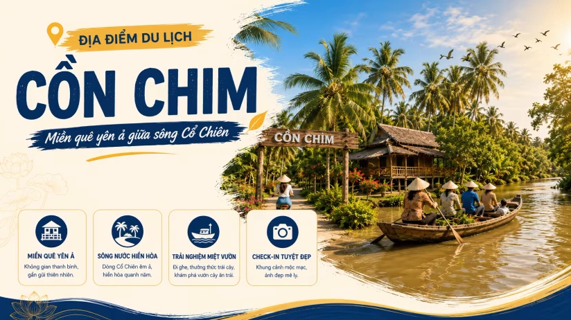 Du lịch cộng đồng Cồn Chim Trà Vinh
