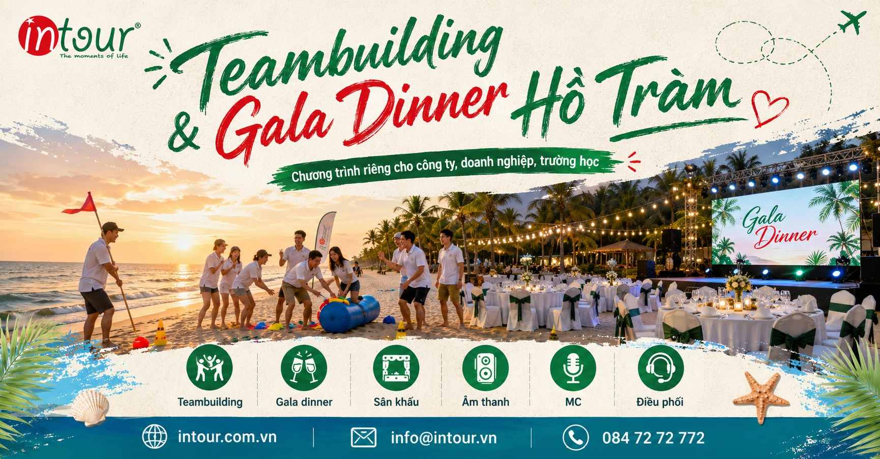 Hoạt động Team Building và Gala Dinner tại Hồ Tràm.