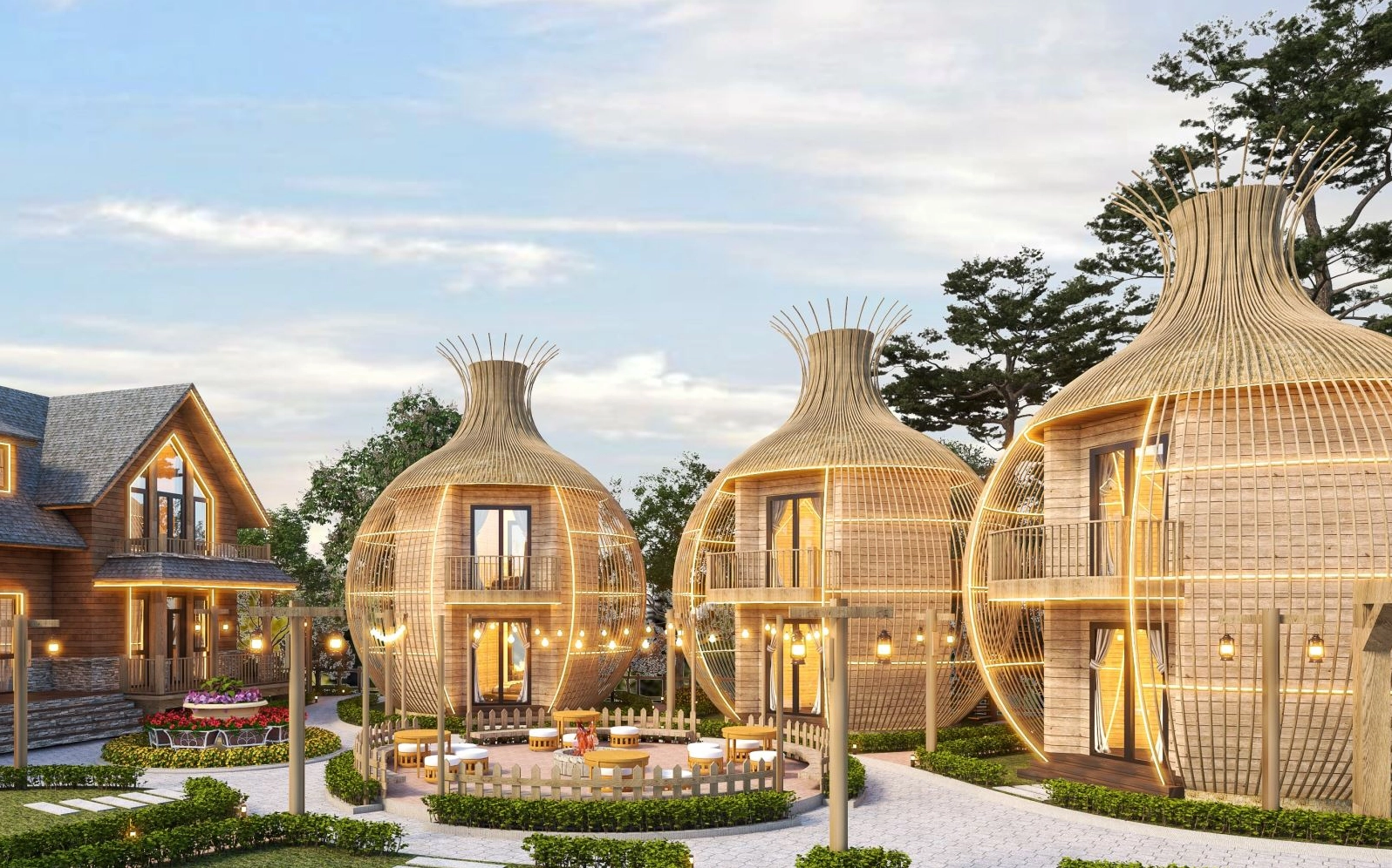 Không gian thư giãn tại Happy Farm (Lưu ý: Đây là ảnh minh họa cho một địa điểm khác, không phải Phố Cổ Hà Nội)