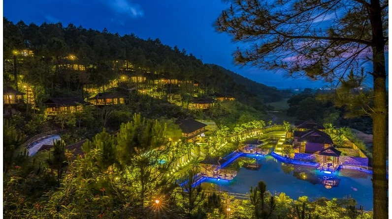 Khu nghỉ dưỡng Sankofa Village Hill Resort & Spa Huế với kiến trúc độc đáo