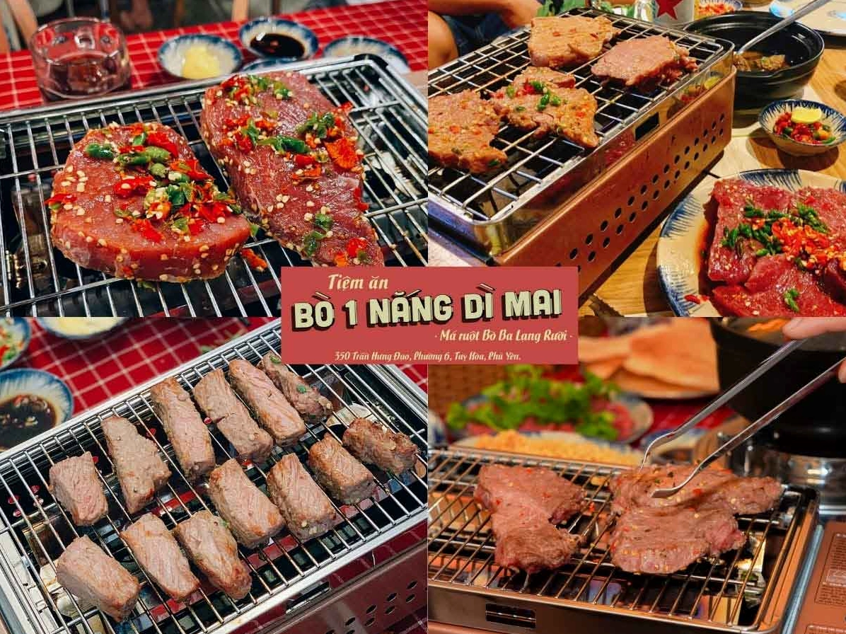 Món bò nướng tảng hấp dẫn