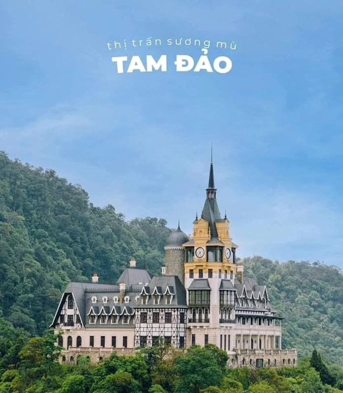Thị trấn Tam Đảo mờ sương trong tiết trời mùa đông
